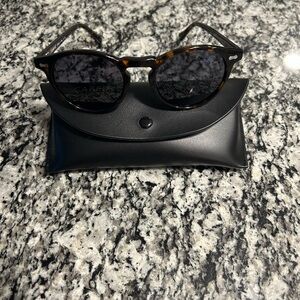Tortoise Shell Sunglasses with Black Case
